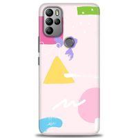 General Mobile GM 21 Pro Kılıf HD Baskılı Kılıf - Üçgen Kare + Tam Ekran Koruyucu