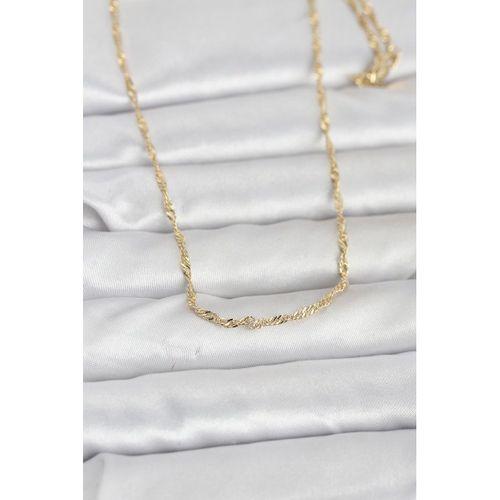 CM 14K Gold Renk Burgu Zincirli 60 cm Kadın Kolye