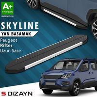 S-Dizayn Peugeot Rifter Uzun Şase Skyline Aluminyum Yan Basamak 213 Cm 2019-2023 A+ Kalite