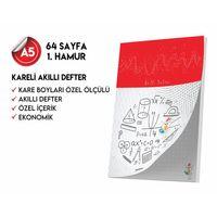 Kareli Not Defteri 64 Sayfa Akıllı Defter Tekli A5 Tam Beyaz Tekli
