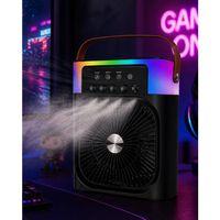 Taşınabilir Mini Klima Nemlendirici Fan Rgb Led Aydınlatmalı Usb Fan