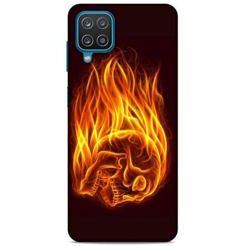Lopard Samsung Galaxy A12 Uyumlu Kılıf FireX (50) Shockproof Kılıf İskelet Kafa