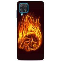 Lopard Samsung Galaxy A12 Uyumlu Kılıf FireX (50) Shockproof Kılıf İskelet Kafa