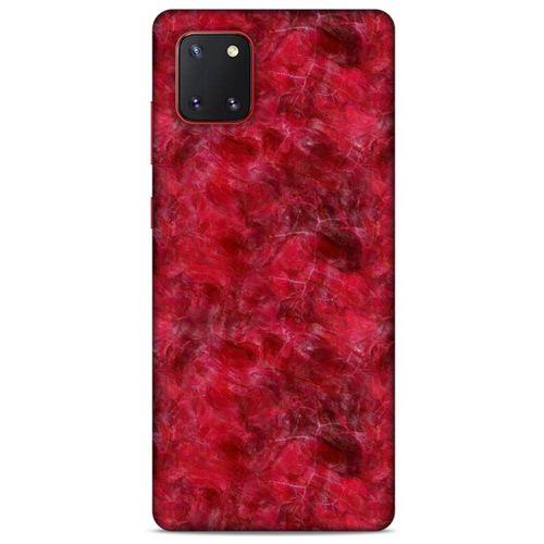 Mermer Desenli (6) Tema Silikon Kılıf Kırmızı Samsung Galaxy Note 10 Lite Kılıf