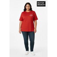 Süperlife Kadın Büyük Beden Chef s Selection Baskılı 3xl-6xl Bisiklet Yaka Tshırt SPR25BTSK510-04