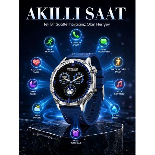 Uzun Süreli Pil Ömrüne Sahip Amoled Akıllı Saat 3 Kordonlu Tasarım