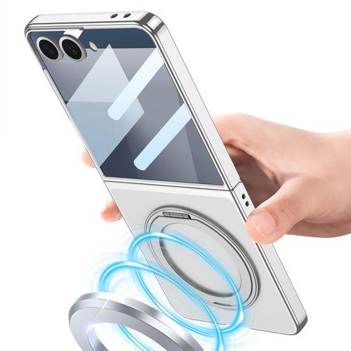 Galaxy Z Flip 7 M-safe Şarj Özellikli Zore Kıpta KPT-02 Standlı Kapak