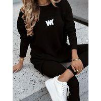 Kadın Uzun Kollu Bisiklet Yaka Nervurlu Viskon Iki Iplik Ve Tayt Pantolon Ikili Takım