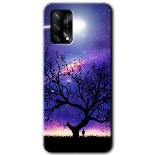 OPPO Oppo A54 Kılıf HD Desen Baskılı Arka Kapak - Uzay Silüet