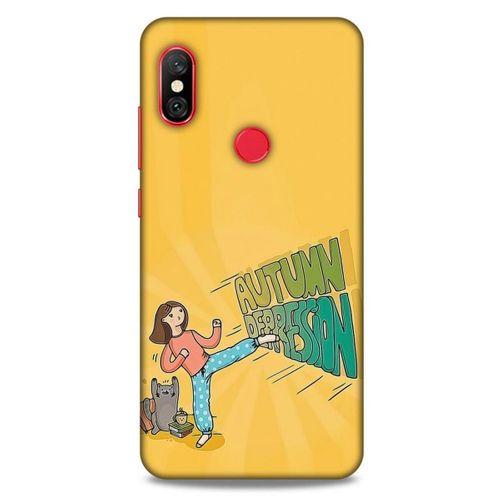 Xiaomi Mi A2 Lite Kılıf Depresyon (44) Tough Armor Kılıf Mor Kahve