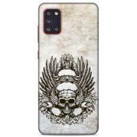 Lopard Samsung Galaxy A31 Uyumlu Kılıf Tattoo's (6) Silikon Kılıf Siyah Gri