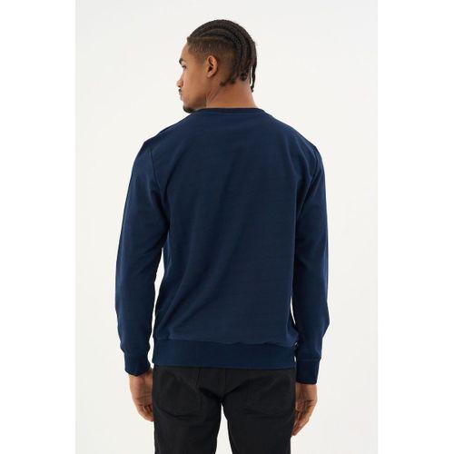 Süperlife Erkek Gri Bisiklet Yaka Ribanalı Regular Fit Sweatshirt spr26swk930