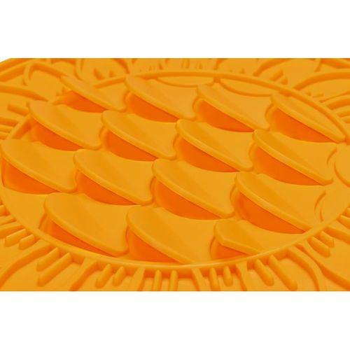 Beeztees Yavru Köpek Mama Yeme Oyuncağı, Daire Şeklinde, Silikon, Turuncu, 30cm