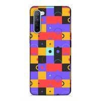 Oppo Reno 3 Uyumlu Kılıf Insomnia (37) Silicone Cover Mor Sarı
