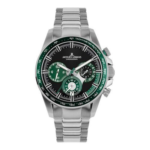 Jacques Lemans Liverpool JL.1-2127G Quartz Çelik Gri Yeşil Kadran 10 ATM 40 mm Erkek Kol Saati