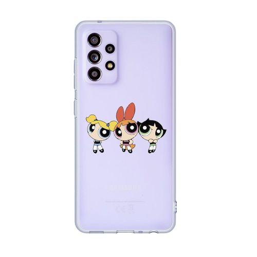Galaxy A32 Uyumlu Powerpuff Girls Desenli Premium Şeffaf Silikonlu Telefon Kılıfı