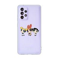 Galaxy A32 Uyumlu Powerpuff Girls Desenli Premium Şeffaf Silikonlu Telefon Kılıfı