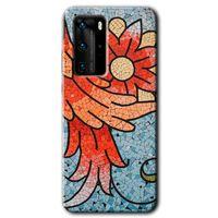 Huawei P40 Pro Kılıf HD Desen Baskılı Arka Kapak - Mozaik Çiçek