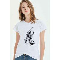 Samurai Jack Baskılı Beyaz Kadın Tshirt