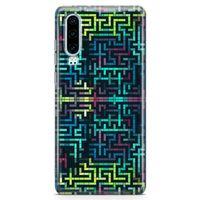 Huawei P30 Kılıf Labirent Colorful Arka Kapak Koruma Desenli Full Koruyucu