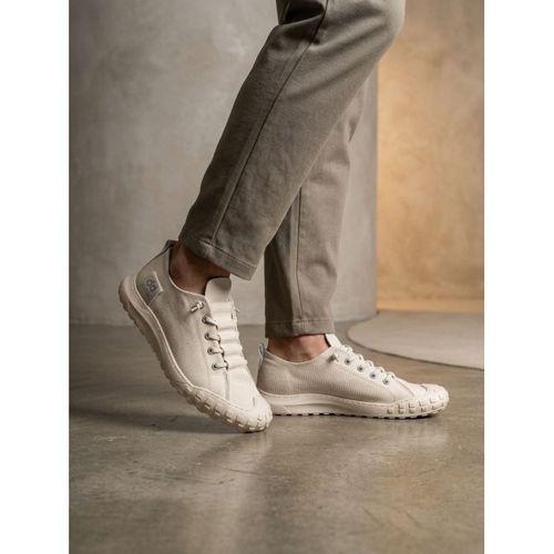 BA0248 BOA Krem Esnek Bağcıklı Ultra Hafif Nefes Alan Sneaker Ayakkabı