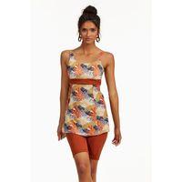 Argento 0551-9165 Yaprak Desenli Yarı Kapalı Taytlı Tankini