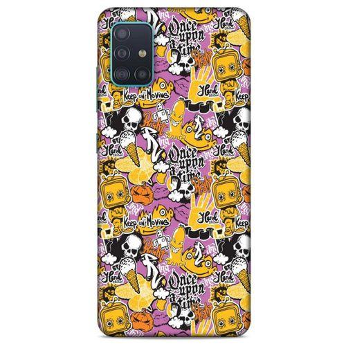 Retro (3) Desen Kapak Renkli Samsung Galaxy A51 Kılıf