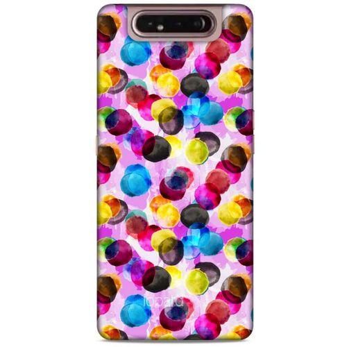 Samsung Galaxy A80 Kılıf Pastel Renkler (42) Rugged Armor Kılıf Mor Pembe