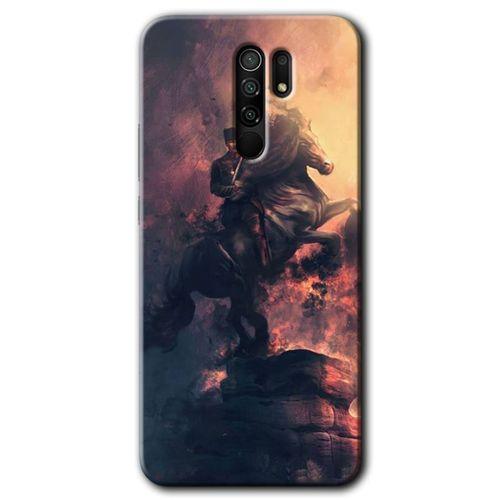 Redmi 9 Kılıf HD Desen Baskılı Arka Kapak - Atatürk Portre + Kırılmaz Cam