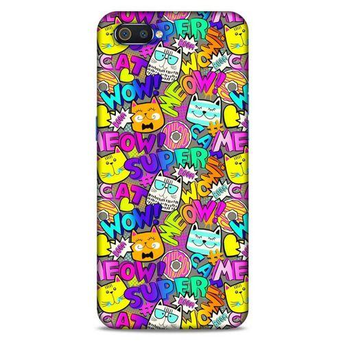 Graffitix (12) Desenli Silikon Kapak Oppo Realme C2 Kılıf