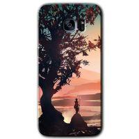 Galaxy S7 Edge Kılıf HD Desen Baskılı Arka Kapak - Yalnız Savaşcı + Kırılmaz Cam