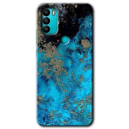 GM 21 Plus Kılıf HD Desen Baskılı Arka Kapak - Klas Mermer + Kırılmaz Cam