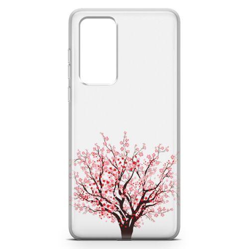 Huawei P40 Kılıf Kiraz Tomurcuk Arka Kapak Koruma Desenli Full Koruyucu