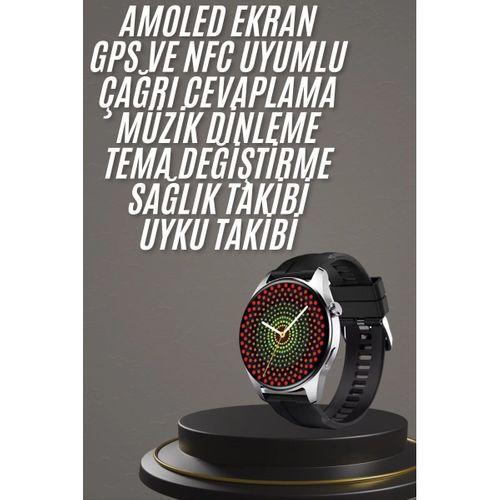 Akıllı Saat 1.5 Inç Amoled Ekran Çift Kordonlu Gps Nfc Uyumlu