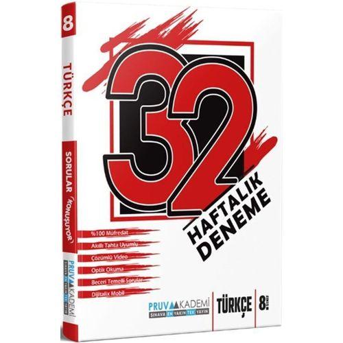 8. Sınıf Türkçe 32 Haftalık Deneme Pruva Akademi