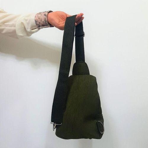 Fiyra bb1 Haki Renk Krinkıl Kumaş Beş Bölmeli Body Bag Bayan Çanta