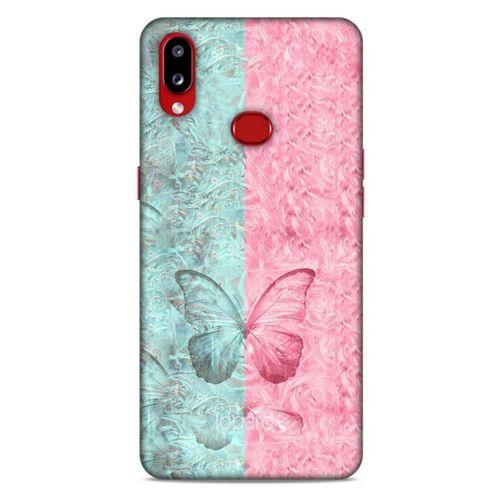Samsung Galaxy A10s Kılıf Kelebek Etkisi (30) Silicone Case Turkuaz Pembe