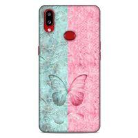 Samsung Galaxy A10s Kılıf Kelebek Etkisi (30) Silicone Case Turkuaz Pembe