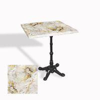 Dockers Çipa 1002 Döküm Ayak Kare Masa 60X60 cm - (Werzalit, Wermodin ve Allzalit Tabla) - Gold