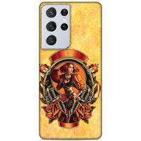 Lopard Samsung Galaxy S21 Ultra Uyumlu Kılıf Tattoo's (15) Antişok Kılıf Kadın Dövmeleri