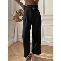 Kadın Yan Deri Kemerli şık Havuç Pantolun