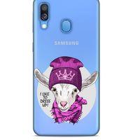 Zoologix (100) Samsung Galaxy A40 Şeffaf Kılıf Silikon Desenli