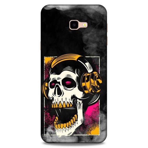 Lopard Samsung Galaxy J4 Plus Uyumlu Kılıf Tattoo's (10) Full Koruma Kılıfı Turuncu