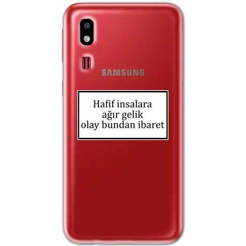 Galaxy A2 Core Kılıf HD Yazı Baskılı Silikon Arka Kapak - Yazı 2