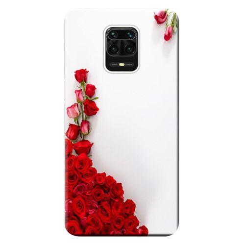 Xiaomi Redmi Note 9 Pro Kılıf Kırmızı Gül Baskılı Esnek TPU Silikon