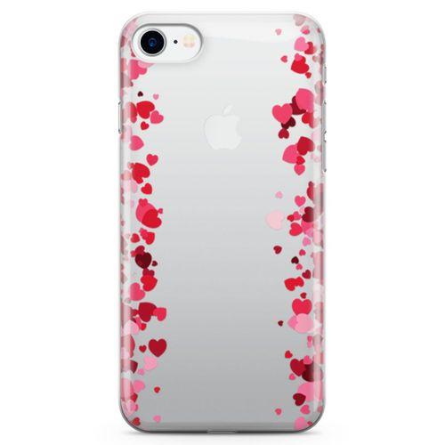 Apple iPhone 8 Kılıf Minik Kalpler Arka Kapak Koruma Desenli Full Koruyucu