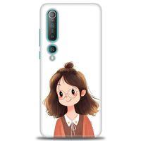 Xiaomi Mi 10 Kılıf HD Baskılı Kılıf - Tatlı Kız + Tam Ekran Koruyucu