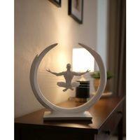 3d Zen Heykeli Ay Formlu Meditasyon Yapan İnsan Figürü Dekor