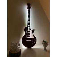 Elektro Gitar Led Işıklı Duvar Aksesuarı Duvar Süsü MDF 80x26
