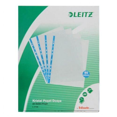 Leitz Poşet Dosya Kristal 90 Mikron Mavi 100Lü